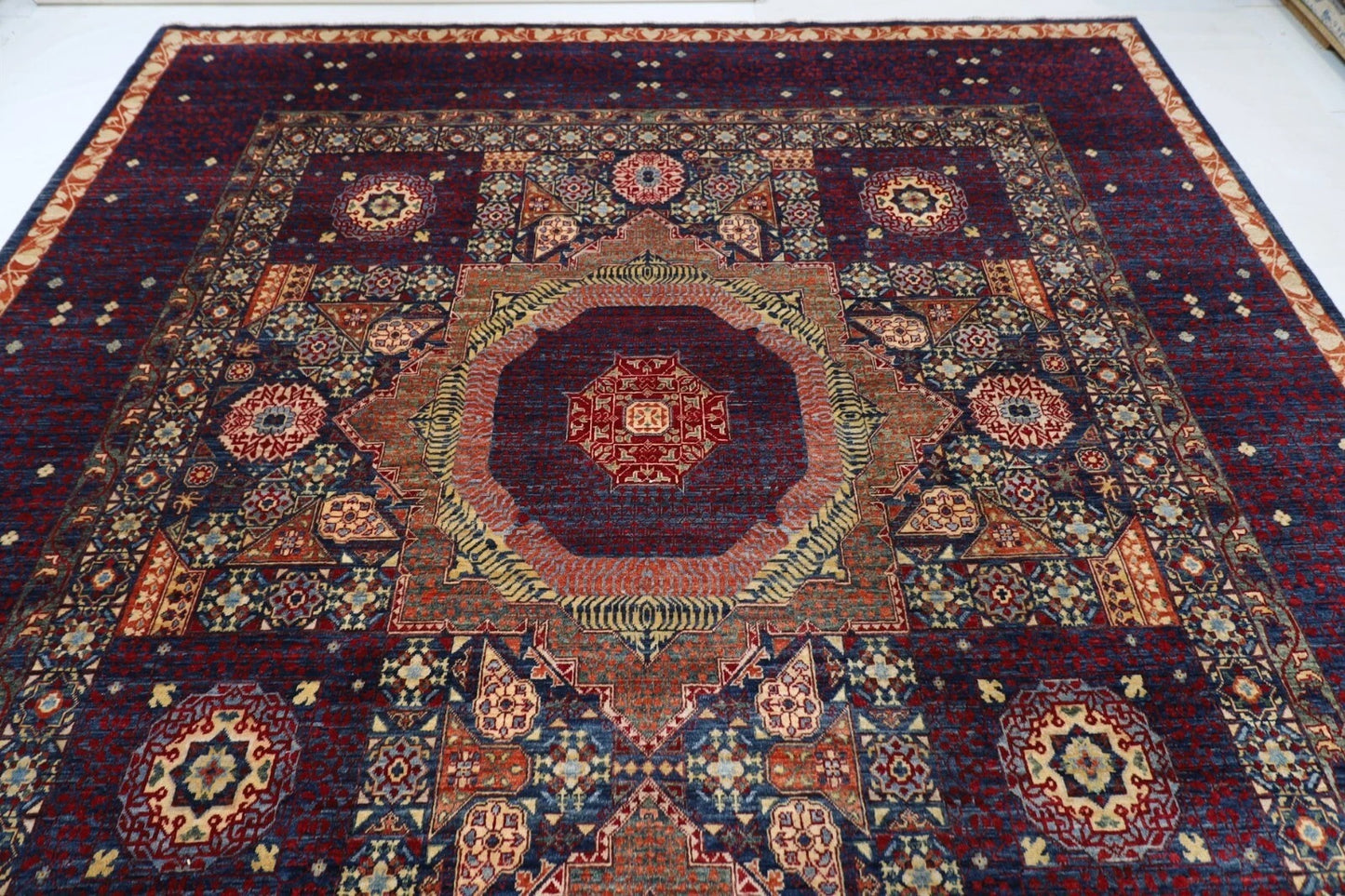 308 x 451 cm | Mamluk Afghan Tribal Hand Knotted Carpet