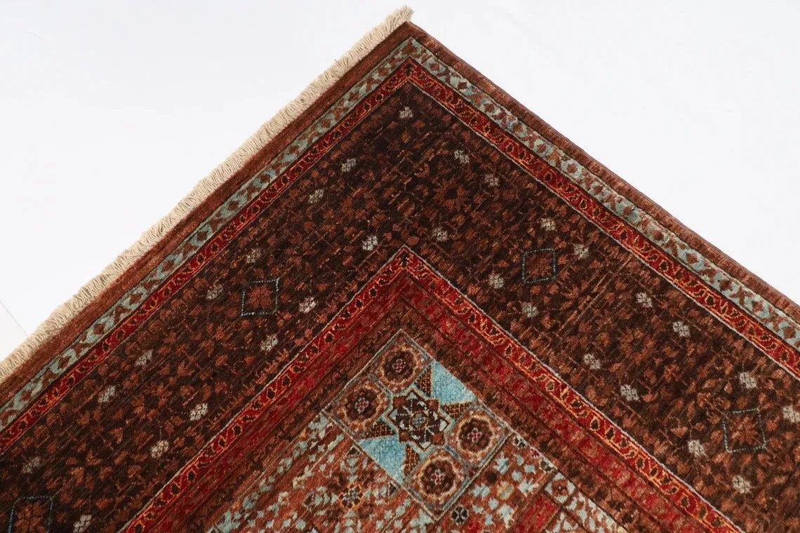 160 x 195 cm | Mamluk Afghan Tribal Hand Knotted Veg Dye Wool Carpet
