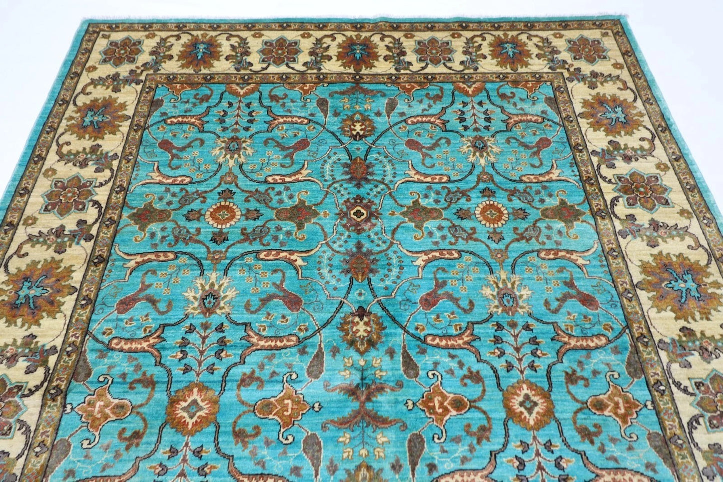 205 x 297 cm | Bidjar Turquoise Afghan Tribal Hand Knotted Carpet