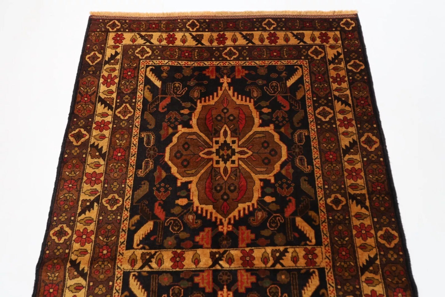 115 x 200 cm | Baluch Afghan Tribal Hand Knotted Veg Dye Wool carpet