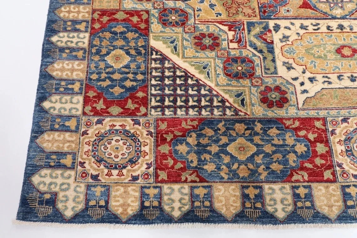 248 x 294 cm | Mamluk Afghan Tribal Hand Knotted Carpet
