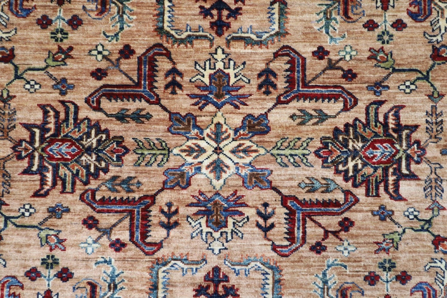 176 x 276 cm | Kazak Gold Afghan Tribal Hand Knotted Veg Dye Wool carpet
