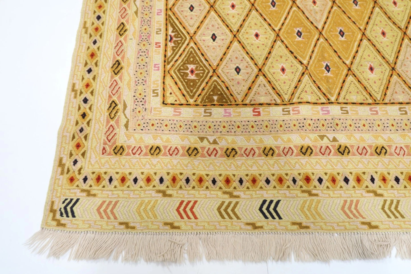 146 x 195 cm | Flat Weave Afghan Tribal Hand Knotted Veg Dye Wool Kilim