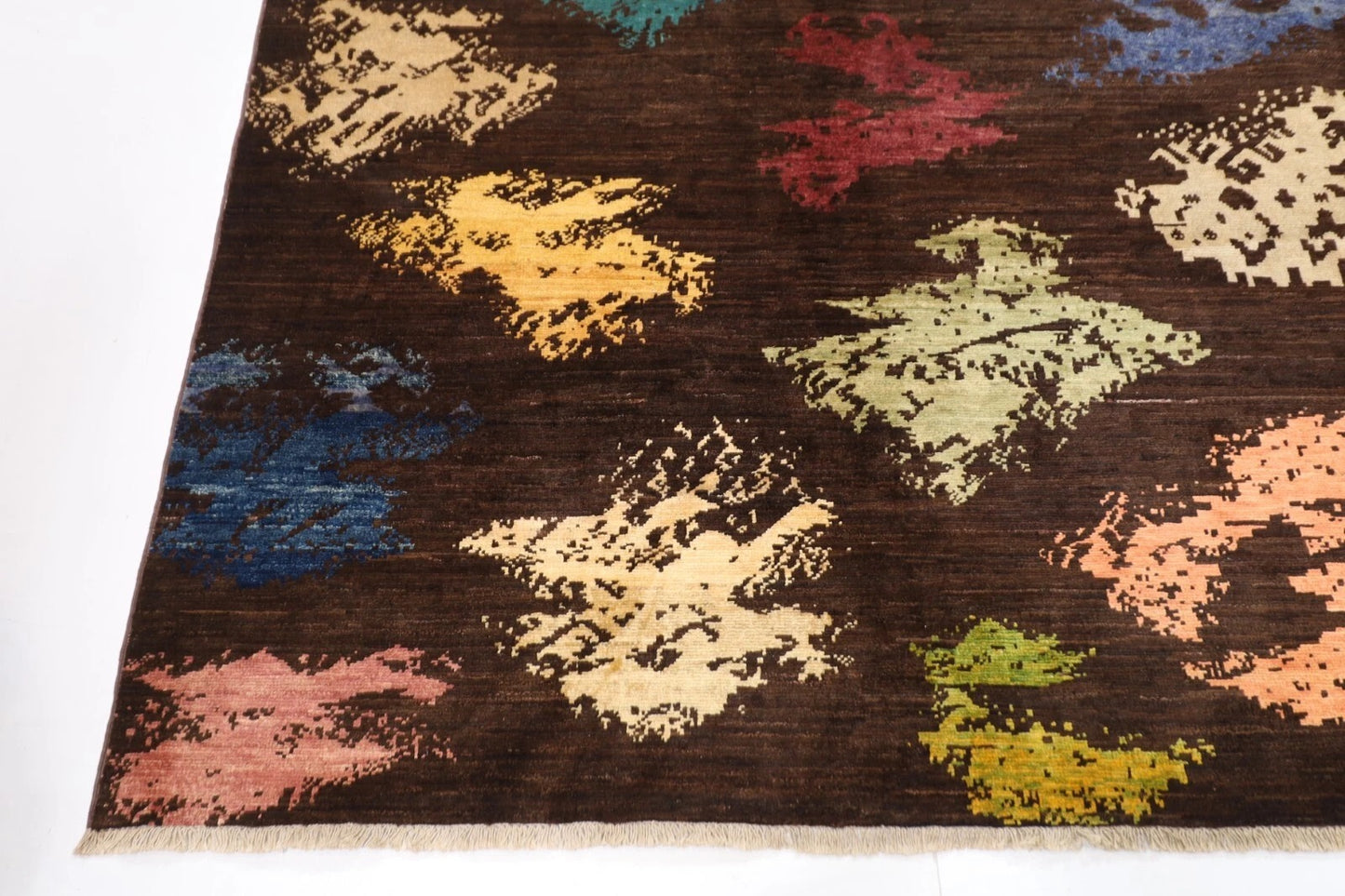 248 x 306 cm | Abstract Afghan Tribal Hand Knotted Carpet