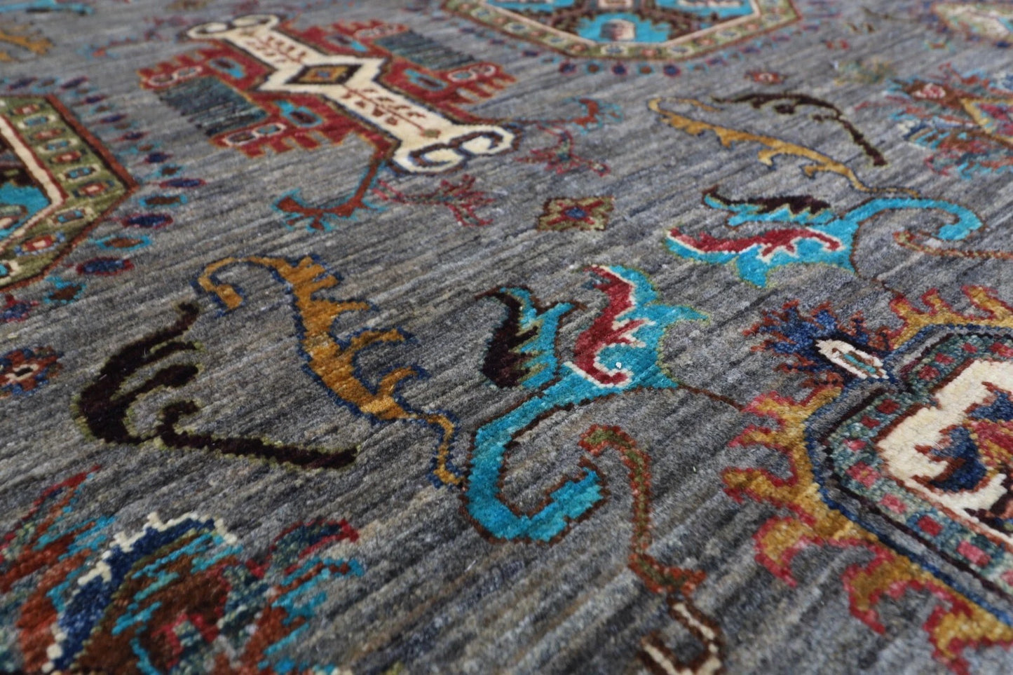 207 x 293 cm | Waziri Afghan Tribal Hand Knotted Carpet