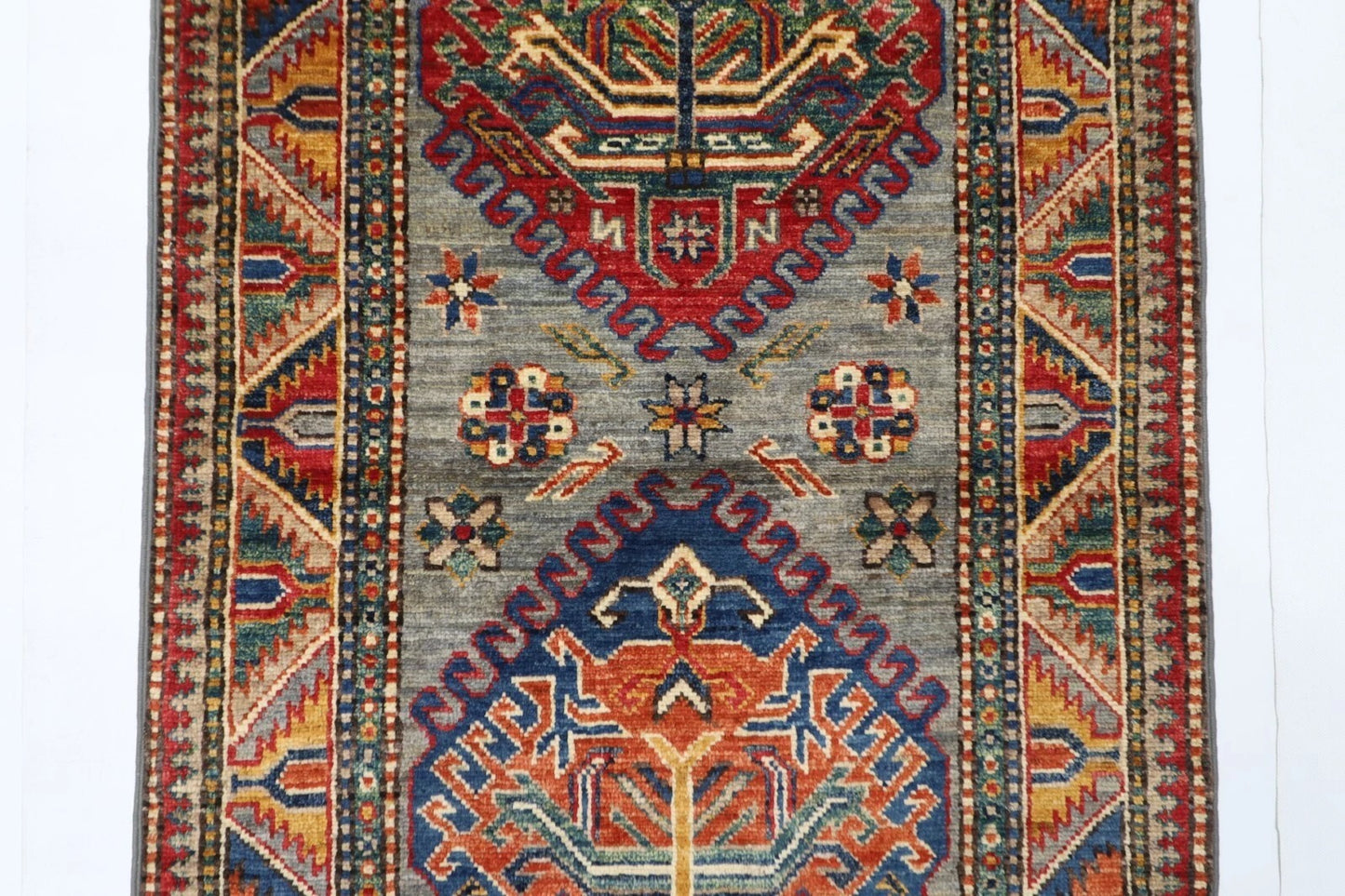 78 x 230 cm | Kazak Afghan Tribal Hand Knotted Wool Runner