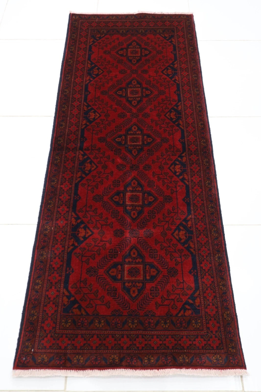 80 x 200 cm | Khal Mohammadi Afghan Tribal Hand Knotted Wool Runner