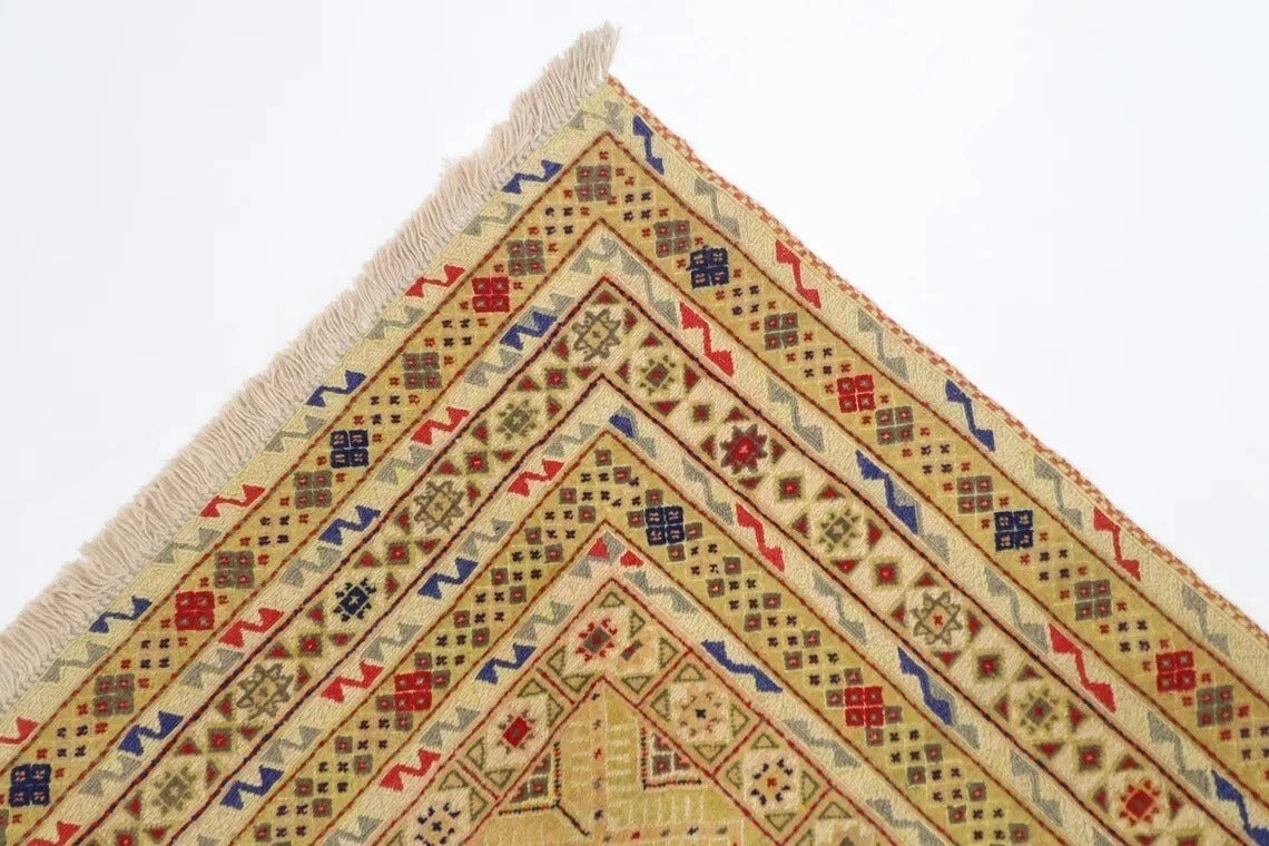 160 x 186 cm | Flat Weave Afghan Tribal Hand Knotted Veg Dye Wool Kilim