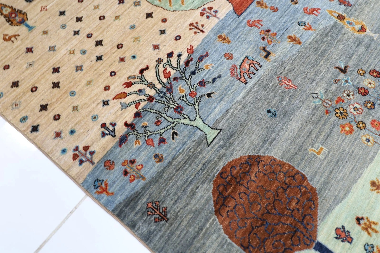 272 x 357 cm | Landscape Afghan Tribal Hand Knotted Carpet