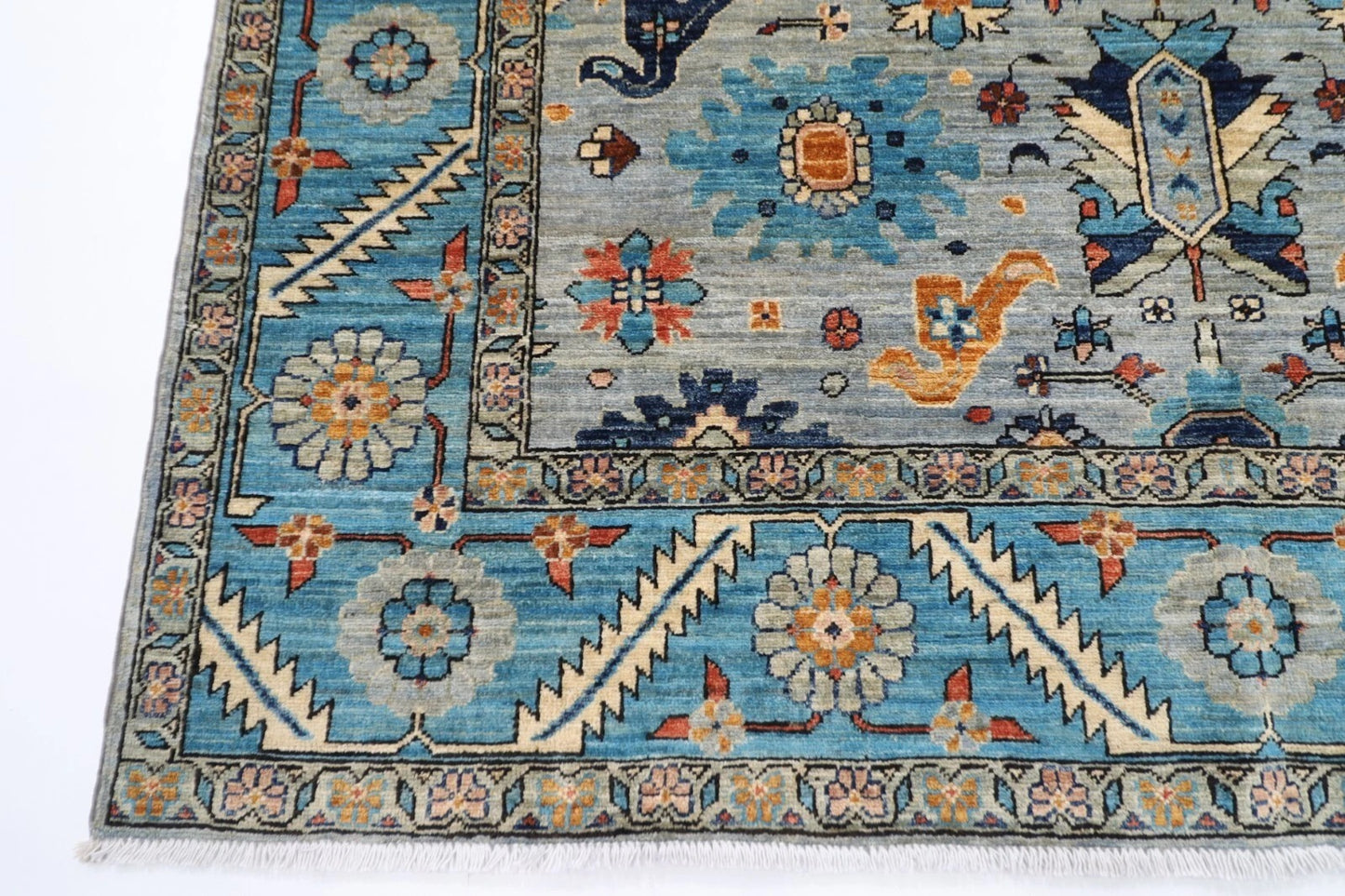 185 x 276 cm |  Bidjar Gray Afghan Tribal Hand Knotted Veg Dye Wool carpet