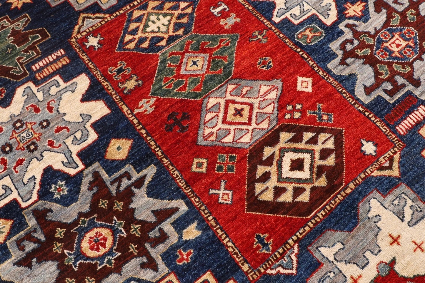 155 x 191 cm | Oushak Afghan Tribal Hand Knotted Veg Dye Wool Carpet