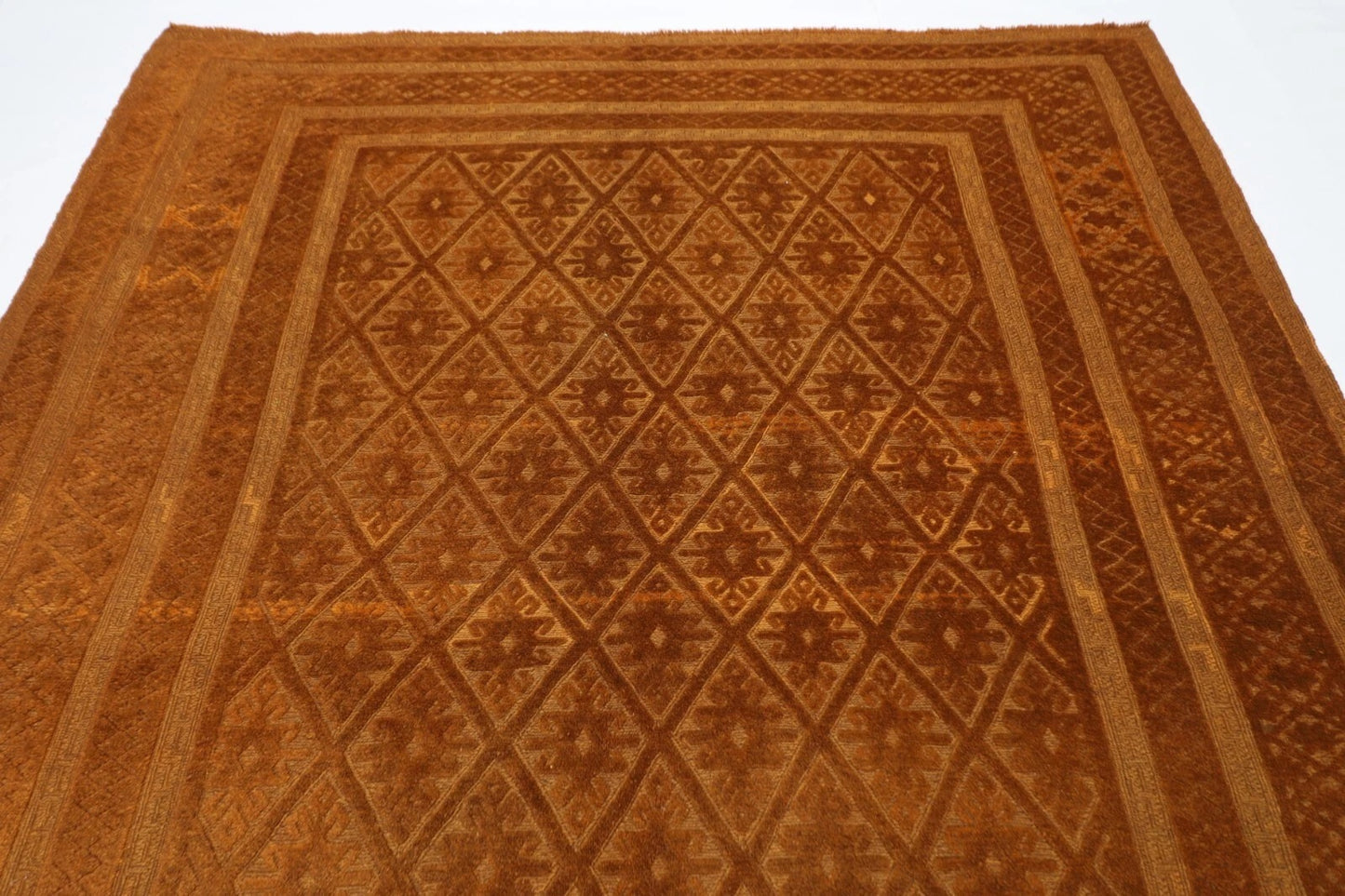 212 x 276 cm | Over Dye Afghan Tribal Hand Knotted Kilim