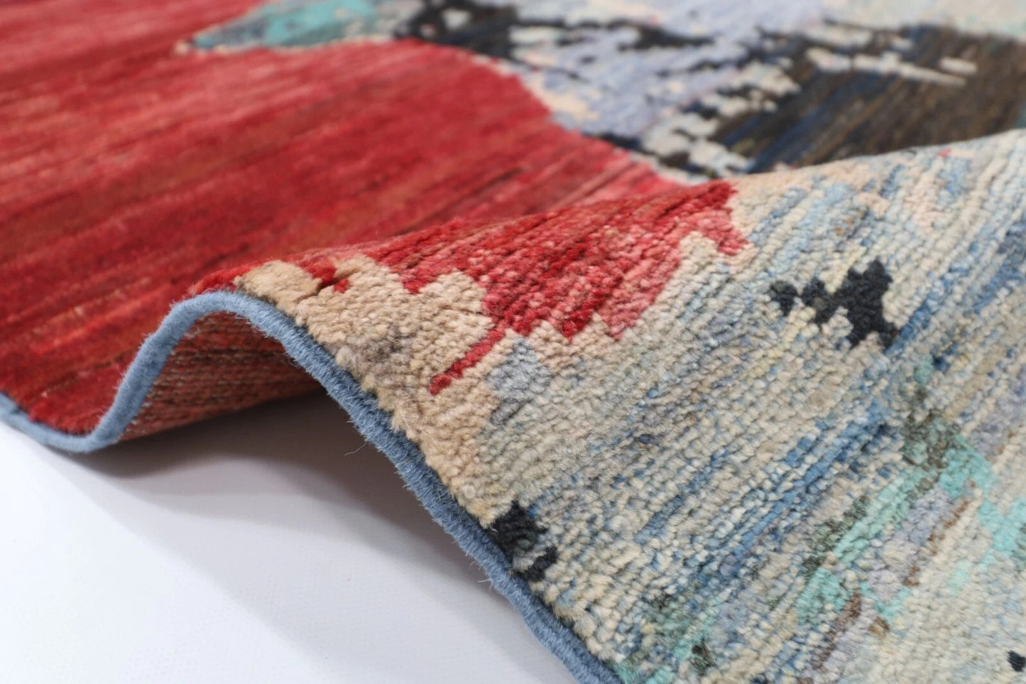 197 x 288 cm | Abstract Afghan Tribal Hand Knotted Carpet