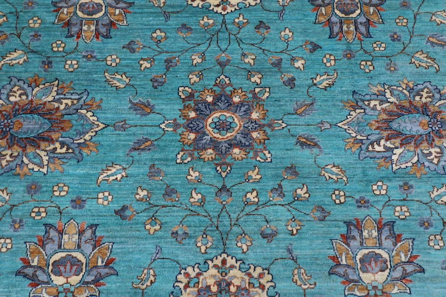 277 x 360 cm | Oushak Afghan Tribal Hand Knotted Carpet