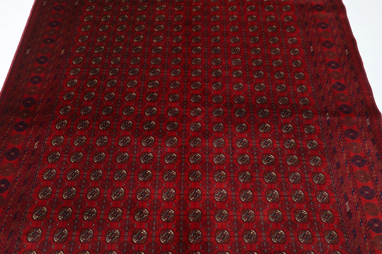 202 x 292 cm | Fine Mori Bokhara Afghan Tribal Hand Knotted Carpet