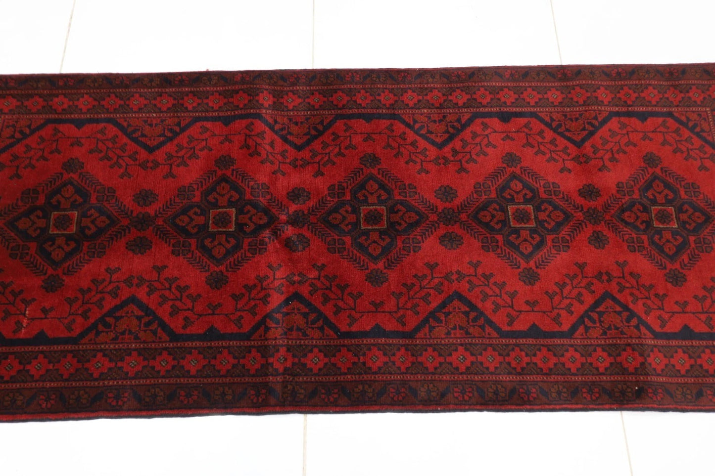 80 x 190 cm | Khal Mohammadi Afghan Tribal Hand Knotted Wool Runner