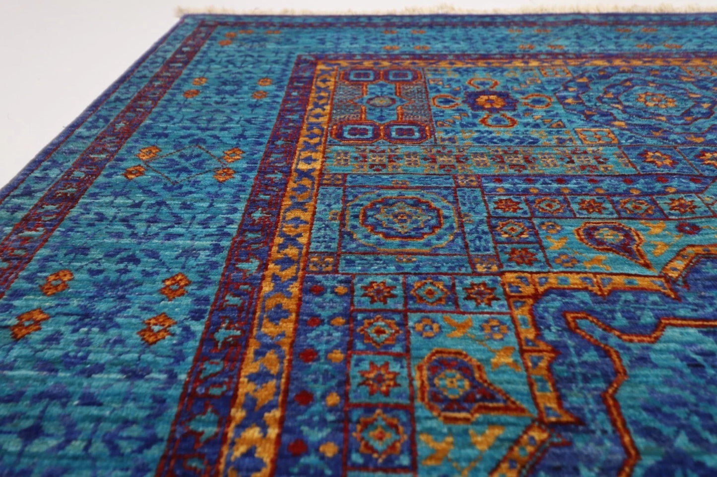 130 x 180 cm | Mamluk Afghan Tribal Hand Knotted Veg Dye Wool carpet