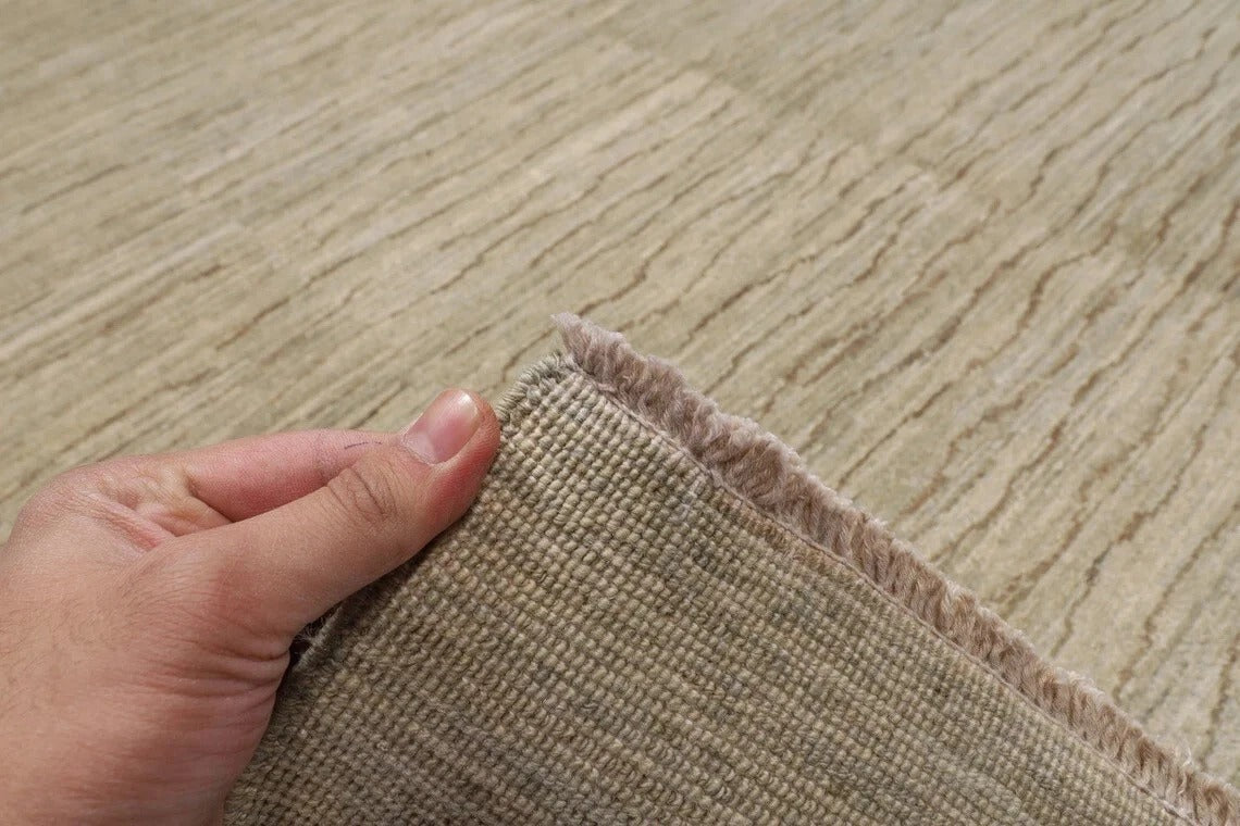 185 x 268 cm | Gabbeh Beige Afghan Tribal Hand Knotted Veg Dye Wool Carpet