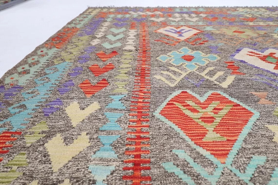 267 x 350 cm | Flat Weaved Afghan Tribal Hand Knotted Kilim