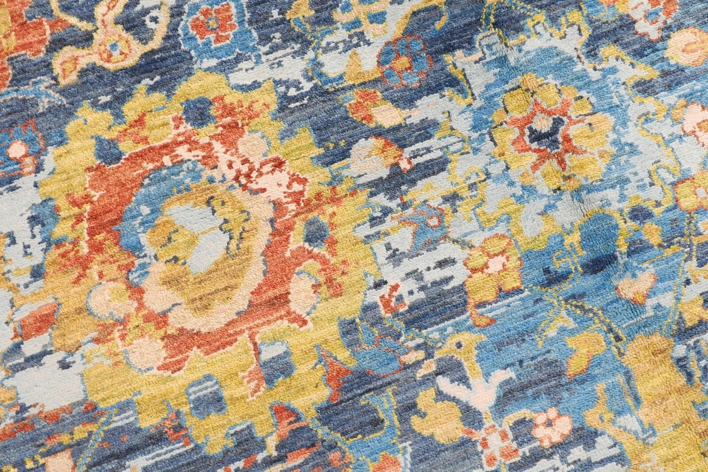 155 x 198 cm | Abstract Afghan Tribal Hand Knotted Veg Dye Wool Carpet