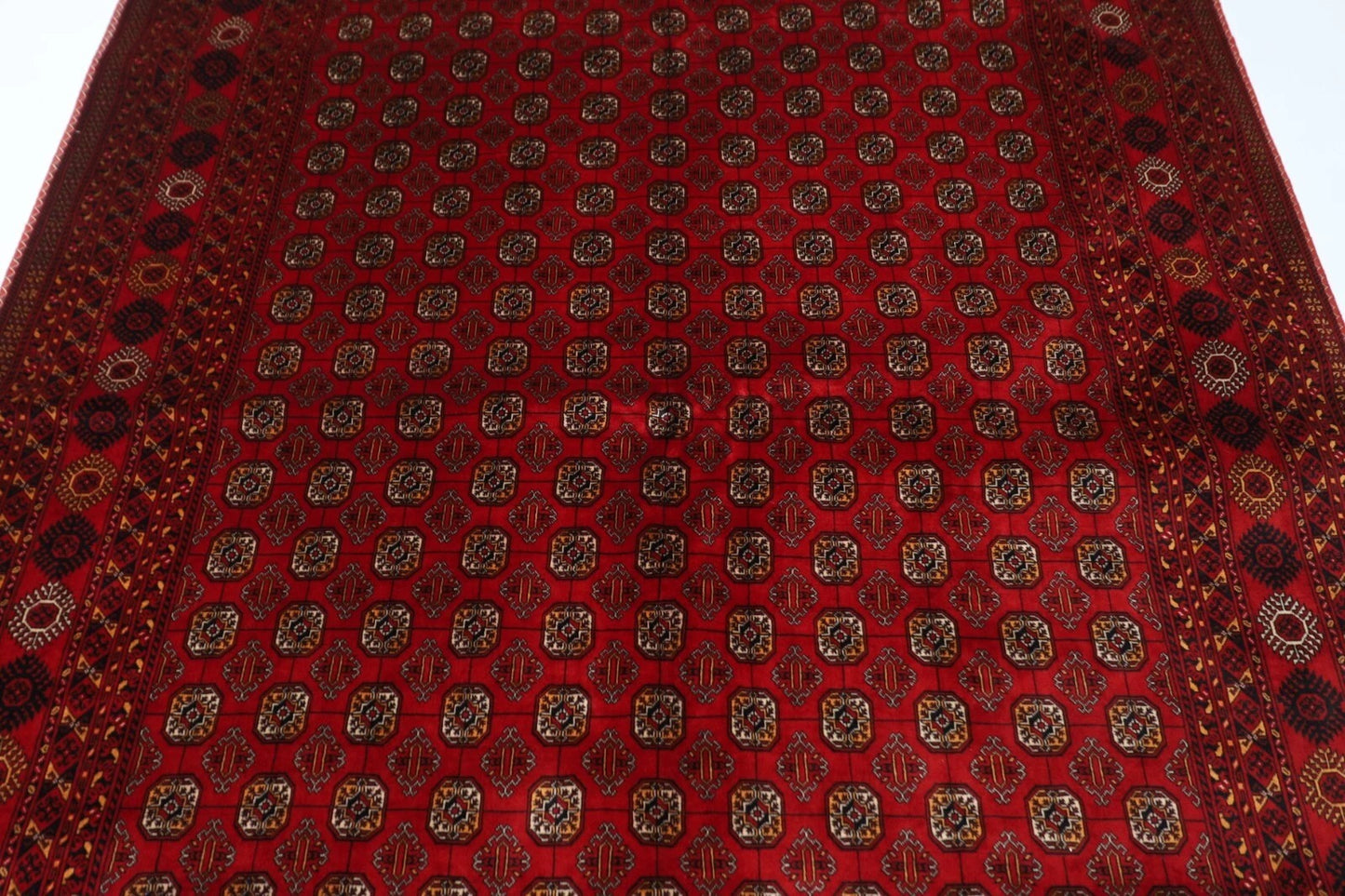 207 x 274 cm | Fine Mori Bokhara Afghan Tribal Hand Knotted Carpet