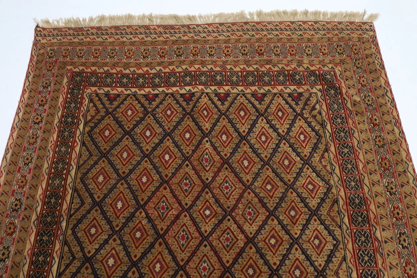 149 x 164 cm | Accent Afghan Tribal Hand Knotted Veg Dye Wool carpet