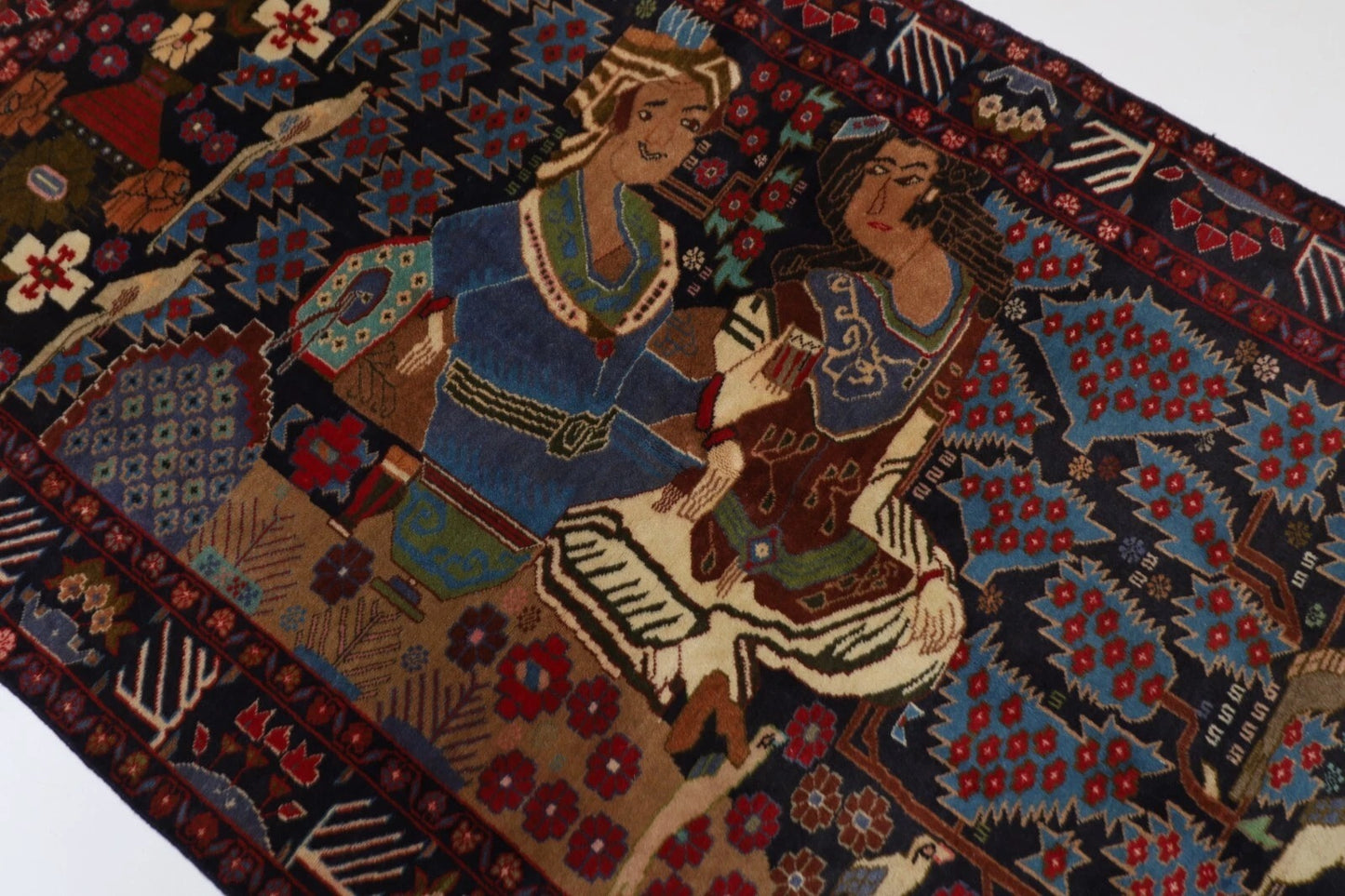 122 x 207 cm | Baluch Afghan Tribal Hand Knotted Veg Dye Wool carpet