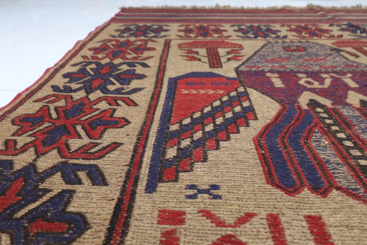 187 x 284 cm | Barjesta Flat Weaved Afghan Tribal Hand Knotted Wool Carpet kilim