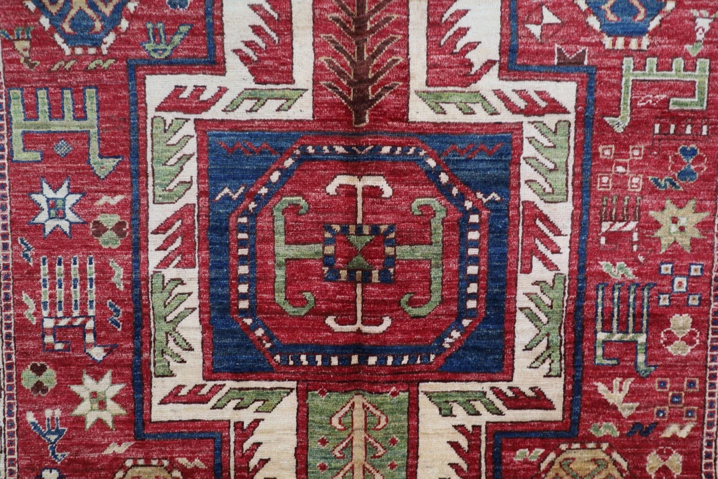 173 x 238 cm | Serapi Afghan Tribal Hand Knotted Veg Dye Wool Carpet
