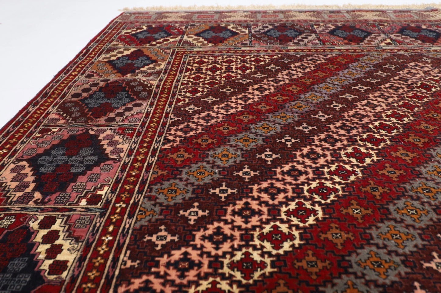 196 x 294 cm | Kabuli Silk Afghan Tribal Hand Knotted Carpet