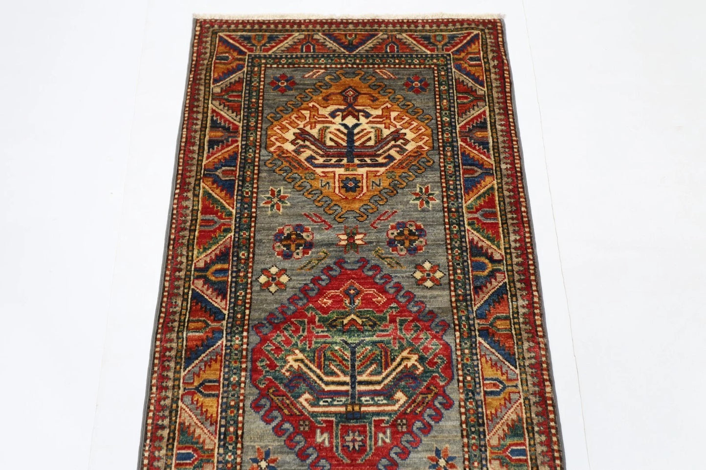 78 x 230 cm | Kazak Afghan Tribal Hand Knotted Wool Runner