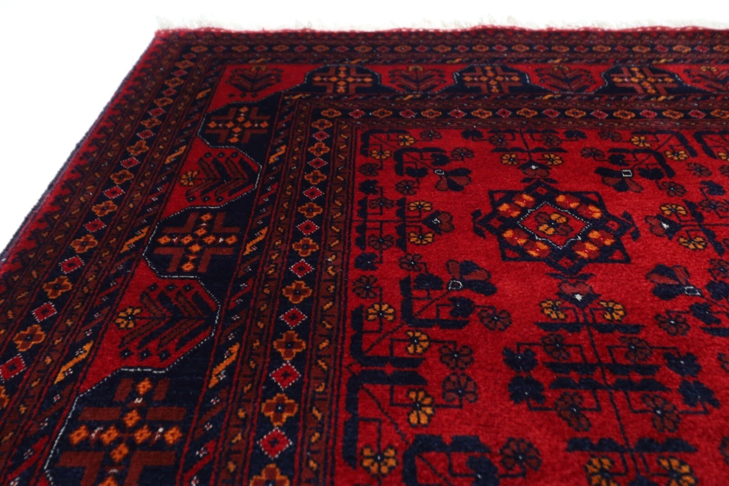130 x 196 cm | Belgic Afghan Tribal Hand Knotted Veg Dye Wool carpet