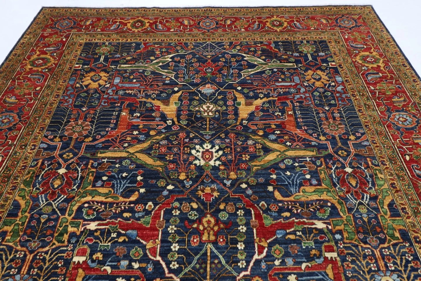 270 x 361 cm | Bidjar Navy Afghan Tribal Hand Knotted Carpet
