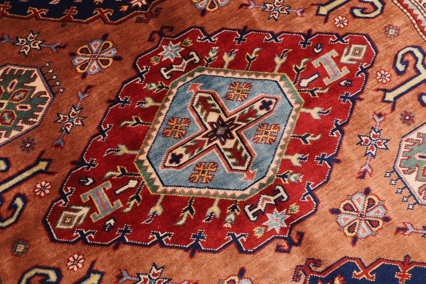 153 x 207 cm | Shirvan Afghan Tribal Hand Knotted Veg Dye Wool Carpet