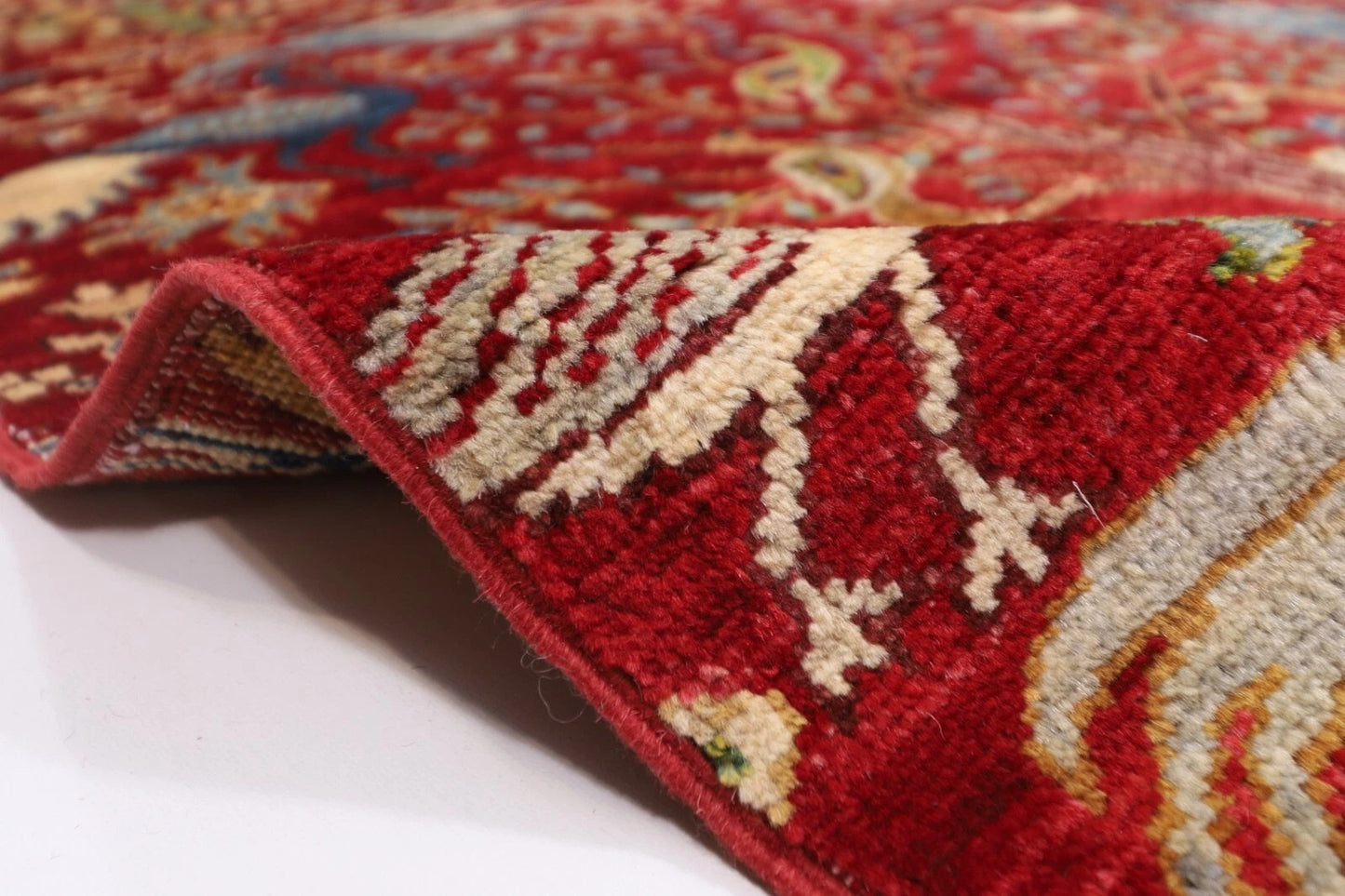 248 x 308 cm | Birds Afghan Tribal Hand Knotted Carpet