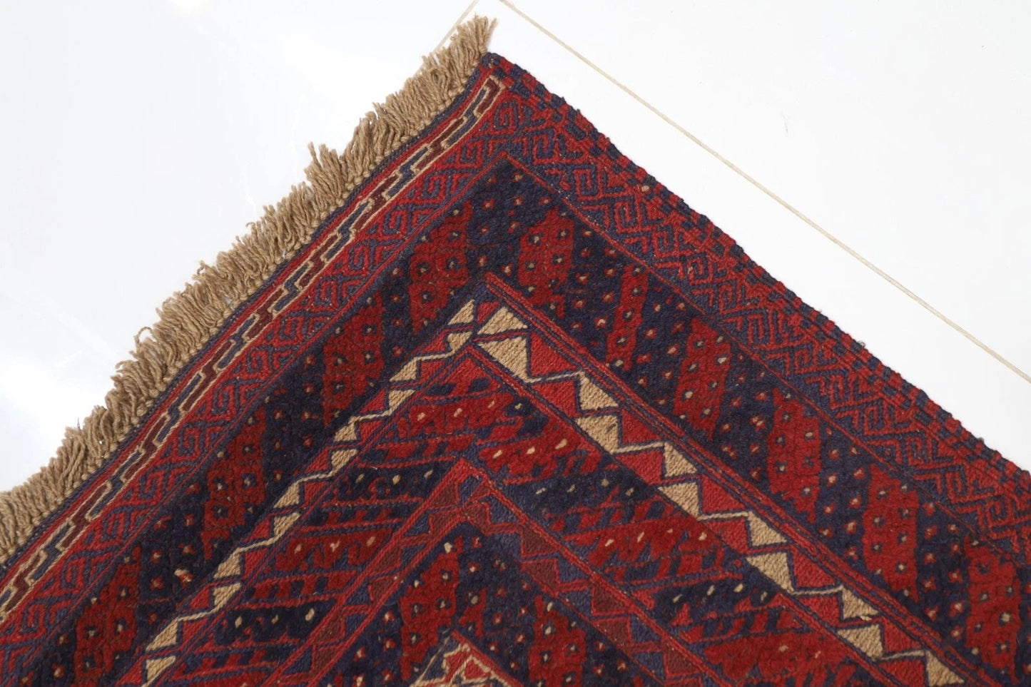 190 x 259 cm | Barjesta Red Flat Weaved Afghan Tribal Hand Knotted Carpet Kilim