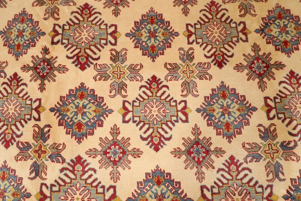 305 x 424 cm | Yakkish Beige Afghan Tribal Hand Knotted Carpet