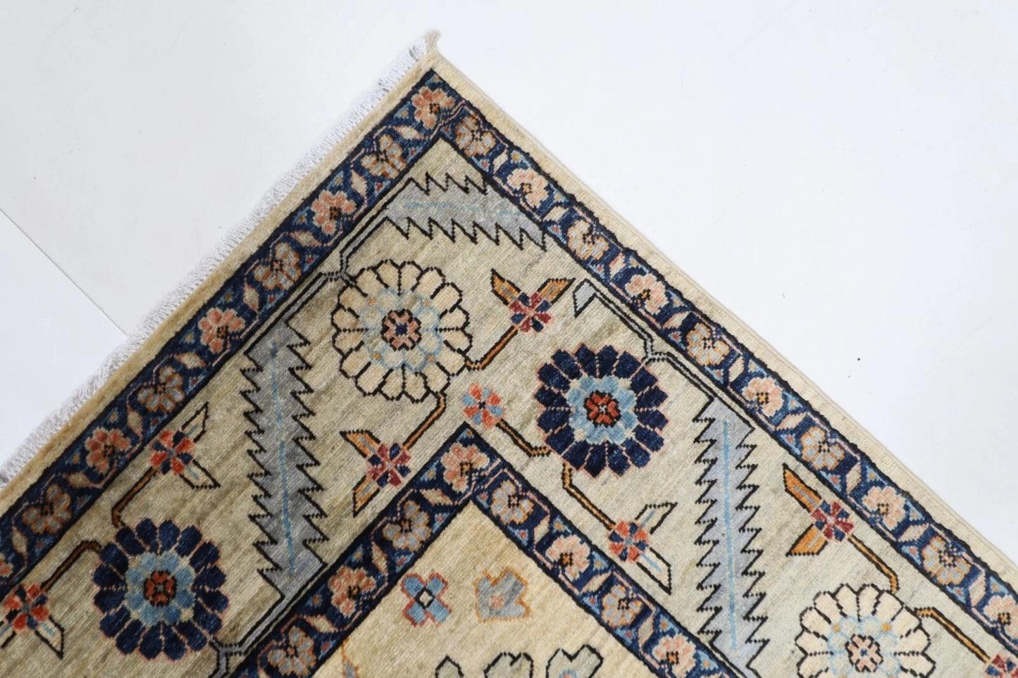 180 x 278 cm |  Bidjar Beige Afghan Tribal Hand Knotted Veg Dye Wool carpet
