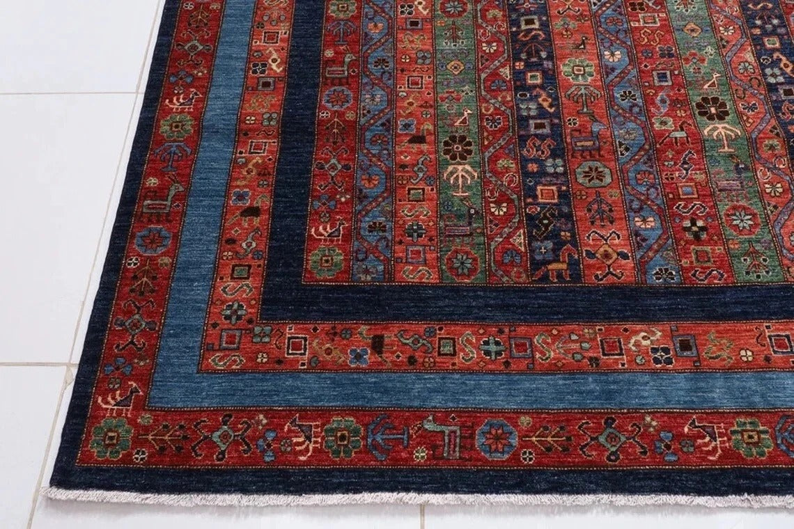 271 x 358 cm | Shawl Afghan Tribal Hand Knotted Carpet