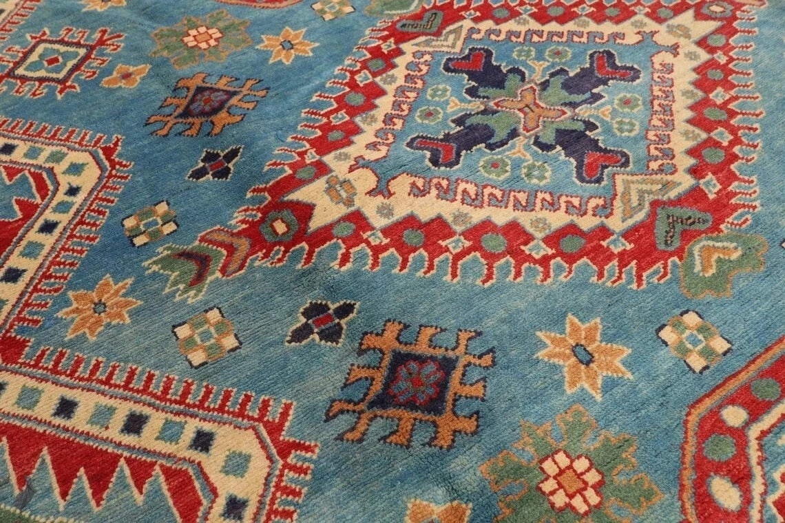 240 x 295 cm | Kazak Yakkish Afghan Tribal Hand Knotted Carpet