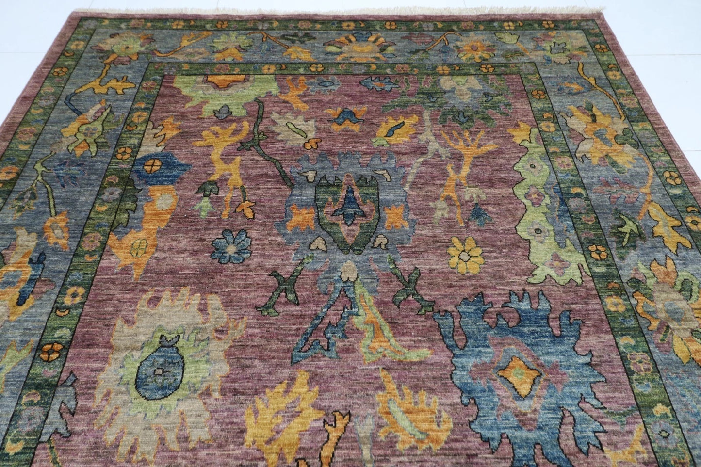 253 x 303 cm | Oushak Afghan Tribal Hand Knotted Carpet