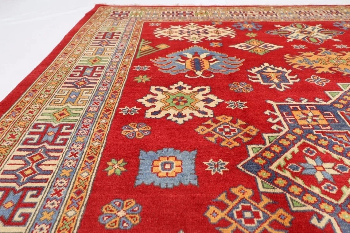245 x 304 cm | Kazak Yakkish Afghan Tribal Hand Knotted Carpet