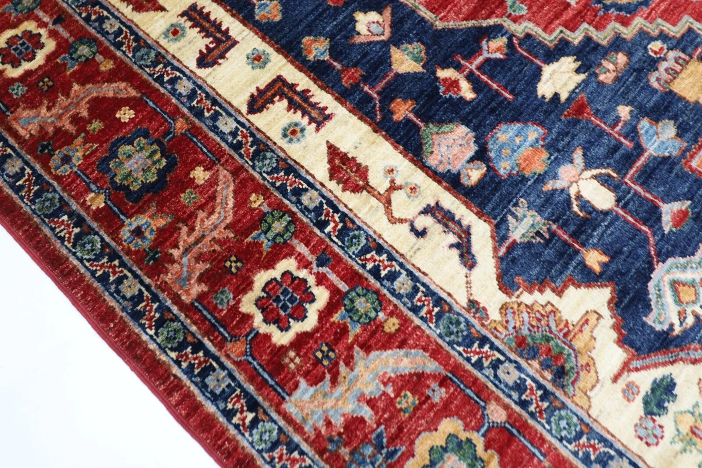 202 x 294 cm | Serapi Afghan Tribal Hand Knotted Carpet