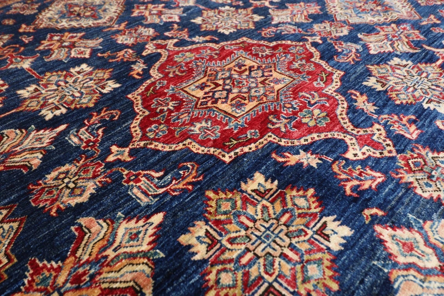 300 x 315 cm | Kazak Afghan Tribal Hand Knotted Wool Carpet