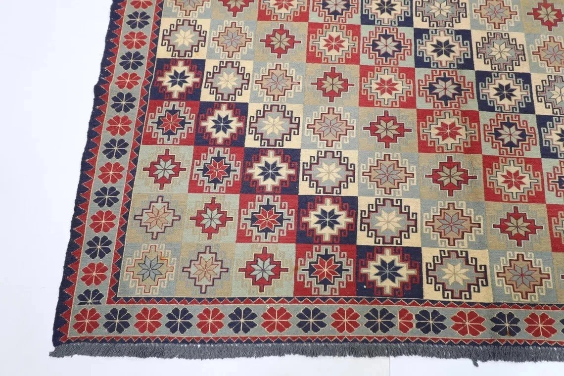 212 x 299 cm | Sumak Afghan Tribal Hand Knotted Kilim