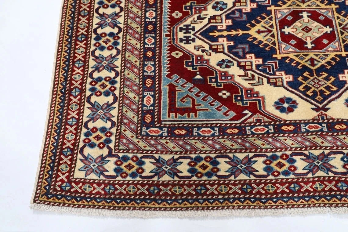 152 x 223 cm | Shirvan Tribal Hand Knotted Veg Dye Wool Carpet