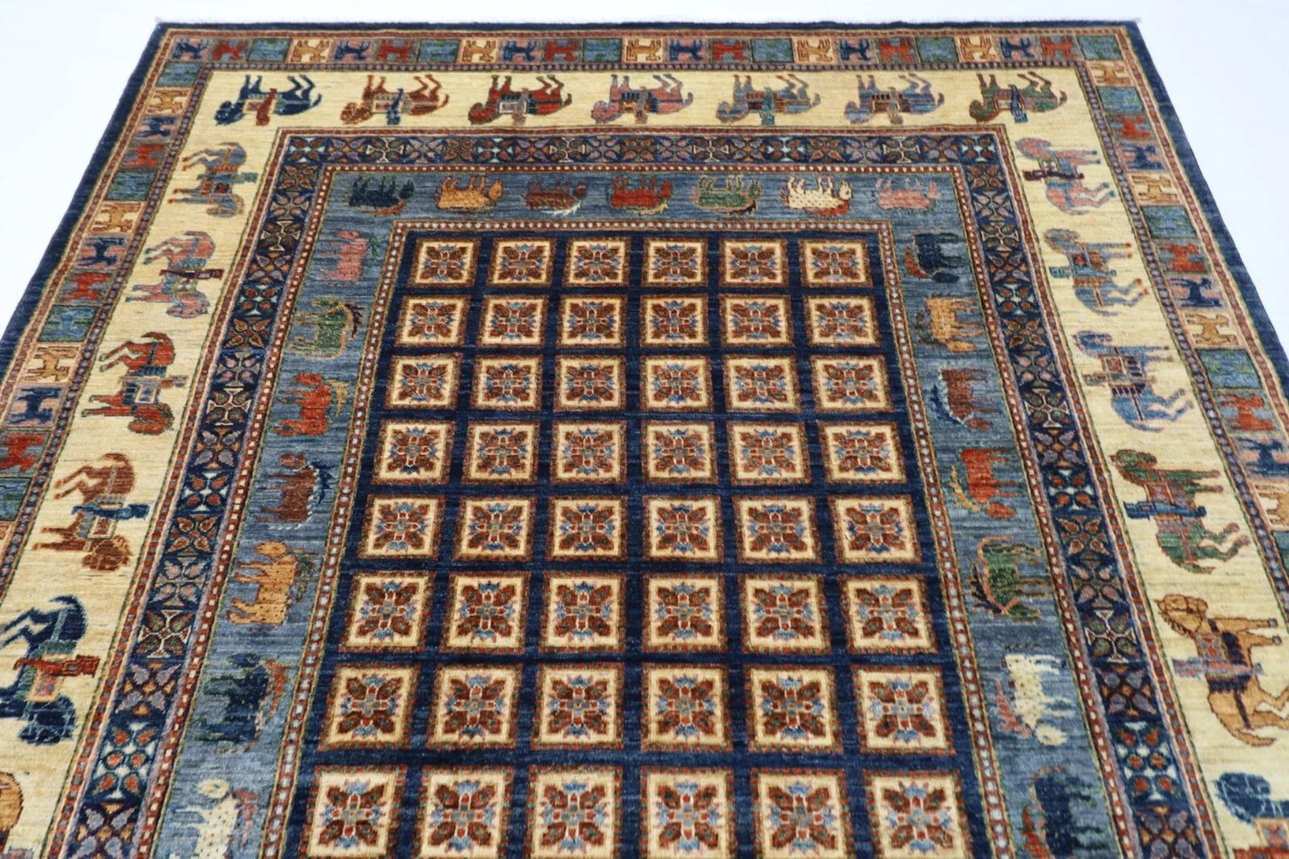 200 x 297 cm | Pazyryk Afghan Tribal Hand Knotted Carpet
