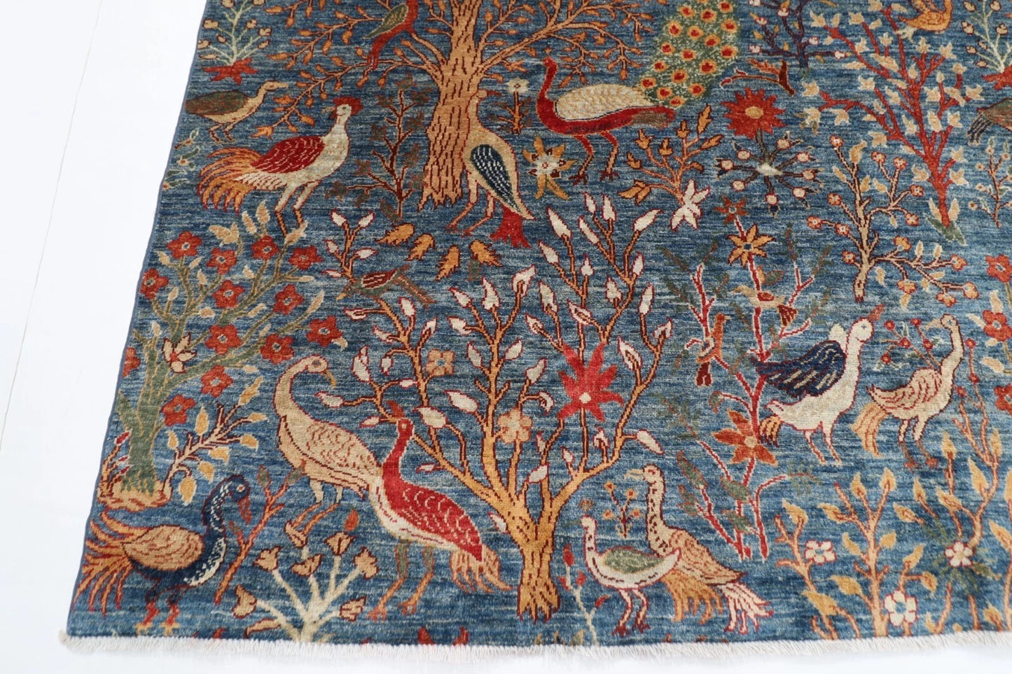 245 x 304 cm | Birds Afghan Tribal Hand Knotted Carpet