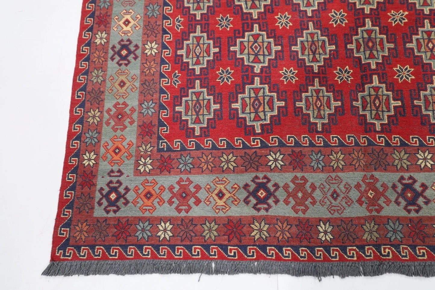 149 x 202 cm | Sumak Tribal Hand Knotted Veg Dye Wool Kilim