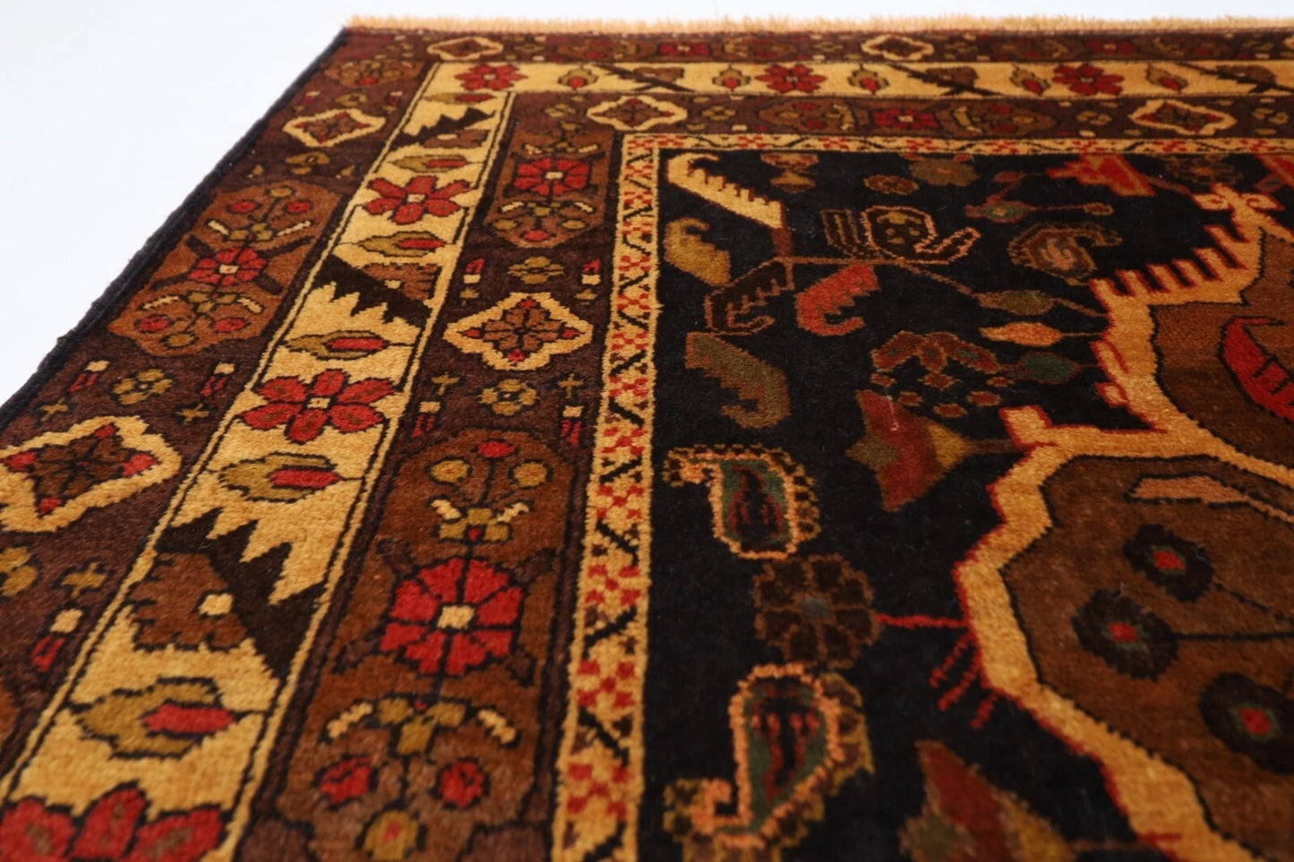 115 x 200 cm | Baluch Afghan Tribal Hand Knotted Veg Dye Wool carpet